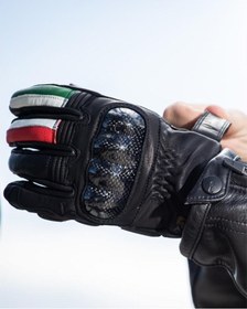 Resim Oj Fıghter 1.8 İtalyan Tarzı Korumalı Kısa Motosiklet Deri Eldiven M 