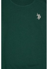 Resim U.S. Polo Assn. Erkek Çocuk Koyu Yeşil Basic Bisiklet Yaka Sweatshirt 50314971-VR079 