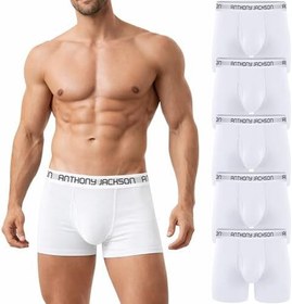 Resim Anthony Jackson Likralı 5'li Kutu Premium Uzun Paçalı Erkek Boxer ShadowLine 