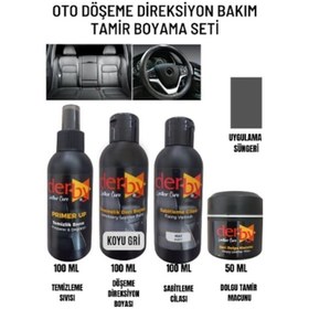 Resim Derby Koyu Gri Oto Döşeme Boya Seti ve Deri Çatlak Dolgu 