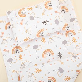 Resim Alt Açma Matı ve Yastık - Çift Taraflı - Turuncu Kuyruklu Yıldız 