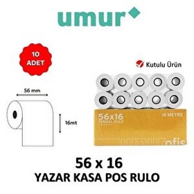 Resim Umur Yazar Kasa Pos Rulosu 56MM x 16M - 10 Adet - Kutulu 