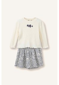 Resim Defacto Floral Fitilli Kaşkorse 2li Takım Kız Bebek G8183a526smer105 Ekru-er105 