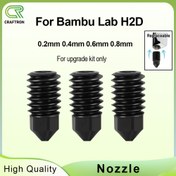 Resim 3 adet for Bambu Lab H2D için Sertleştirilmiş Çelik 0.2/0.4/0.6/0.8mm, Yüksek Kaliteli Yedek Parçalar H2D Lazer Baskı için, Dayanıklı ve Güvenilir Performans, Nozul Değişimi, Hassas Mühendislik, Sağlam Yapı, Fotokopi Teknolojisi, Mikroline Yapıştırma, Sentetik Hücre Süreç Geliştirme. Güvenli Sızdırmazlık Geri Dönüş Hatası'nın Oluşmasını Önler 