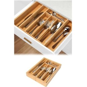Resim Mien 316 Bambu Çekmece İçi Ayarlanabilir Kaşıklık 