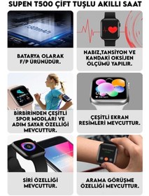 Resim DigiMonster Yan Tuş Aktif Akıllı Saat Arama Bildirim Okuma Amoled Tam Ekran Iphone Android Destek Türkçe 