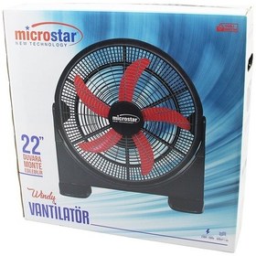 Resim Windy 22 İnç 55cm Fan Vantilatör 2in1 Masa Altı - Duvara Monte 180 Derece 3-kademe Hız 5-pls.kanat Hc-1045 5256 