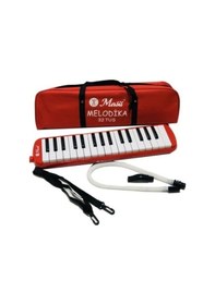 Resim 32 Tuş Kırmızı Melodika Bez Taşıma Çantalı - Kırmızı 