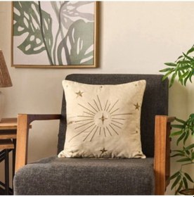 Resim Soft Stella Kırlent - Ekru - 45x45 Cm Çok Renkli 