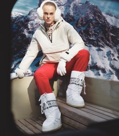 Resim İçi Polarlı Su Geçirmez Kemerli Cepli Kayak Pantolonu 