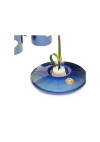 Resim Flora Design-elegance Mavi Cam Vazo Mavi 