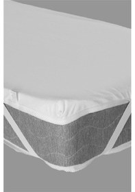 Resim Mycey Alez 90x190 Cm Sıvı Geçirmez Tek Kişilik Pamuk Kumaş Beyaz 