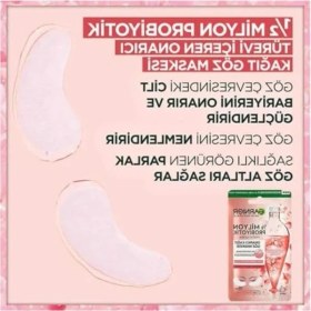 Resim Aesco Garnier 1/2 Milyon Probiyotik Türevi Içeren Onarıcı Kağıt Göz Maskesi 