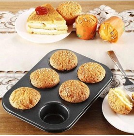 Resim 6 Lı Muffin Kek Kalıbı Dayanıklı, Çok Amaçlı Fırın Kalıbı Çok Renkli 