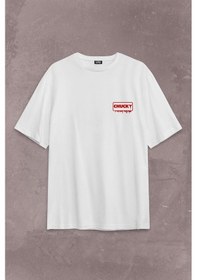Resim Chucky Charles Lee Ray Oyuncak Bebek Bıçak Sırt Ön Baskılı Oversize Tişört Unisex T-shirt 001 