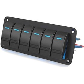 Resim Crackedice Led Salıncak Anahtar Paneli 12v 24v 6 Çeteli Araba Anahtar Paneli Açık Kapalı 