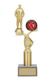 Resim Odak Kupa - Figürlü Kupalar - Judo / Karate Figürlü Kupalar Fg-015 C - 35 Cm Altın - Beyaz 