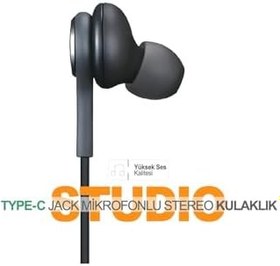 Resim AKG Type-C Kulaklık, Samsung Tab S8 Serisi ve Ultra/S6 Lite Uyumlu, Siyah, Mikrofonlu Stereo Kulak İçi L310KBKL171 