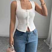 Resim YY502 Şık Moda U-Yaka Yelek 