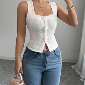 Resim YY502 Şık Moda U-Yaka Yelek 