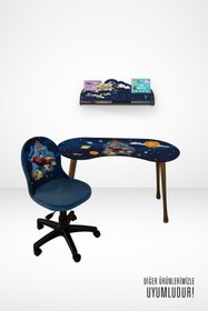 Resim Popcorn Kids Gezegenler Tekli Duvar Rafı 