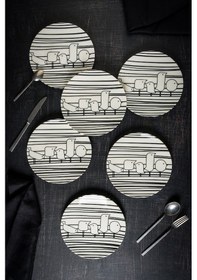 Resim Nido 6 Parça Porselen Pasta Seti 19 Cm 