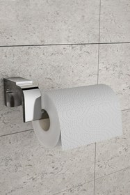 Resim FNDHOME Krom Lux 2 Li Banyo Seti Bornoz Askılık, Açık Tuvalet Kağıtlık 