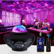 Resim TechTic Starry Projektör Yıldız Gece Lambası Disko Topu Bluetooth USB Hoparlör Çocuk Odası Hediye 