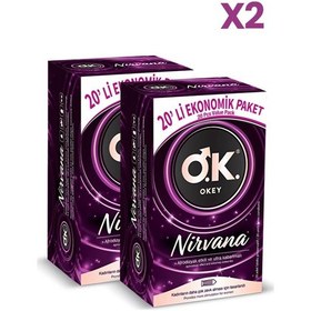 Resim Okey Nirvana Prezervatif 20'li X2 Adet 