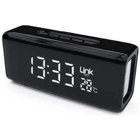 Resim Linktech Saatli Bluetooth Hoparlör - Q219 Taşınabilir Saatli , Alarmlı , Termometreli Bluetooth Hopa 