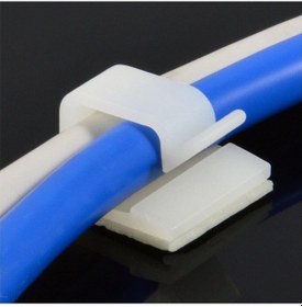 Resim Wcl1258 Kablo Sabitleme Kelepçesi Klipsi Yapışkanlı Duvar Kablo Tutucu 19 x 19 x 12 MM Beyaz 50 Adet 