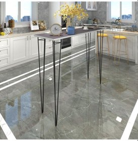 Resim Knsz masa sandalye takımı hem105zengin grisyh 120*040 3 sandalye syhsyh kolçaklı 