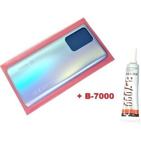 Resim Xiaomi Mi 11t Pro Arka Pil Kapağı Cam+b-7000 Mavi 