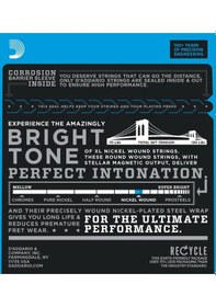 Resim D'addario Exl117 Xl Nickel Wound Elektro Gitar Tel Seti - 11-56 Extra-heavy Profesyonel D Akordu Ve Drop Tunings İçin Optimize Edilmiş Gerilim Ve Yüksek Çıkışlı Baslar 