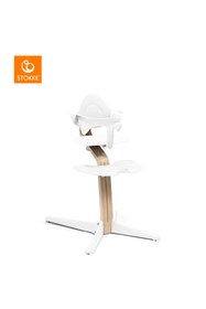 Resim Stokke Nomi Mama Sandalyesi Bebek Seti, White 