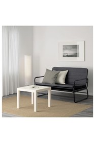 Resim IKEA 2'li Yataklı Kanepe, Knisa Koyu Gri-Siyah 2 Kişilik 