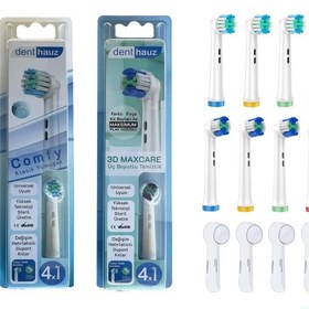 Resim Comfy + 3d Maxcare Oral-b Uyumlu Diş Fırçası Başlıkları + Fırça Koruma Kapağı 