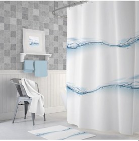 Resim Zethome Tropik Waterdrop Banyo Duş Perdesi Tek Kanat 1X180X200 Çok Renkli 