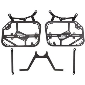 Resim GP Kompozit Honda XL750L Transalp 2023 - 2024 Uyumlu Yan Çanta Demiri Siyah 