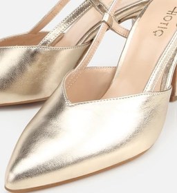 Resim HOTİÇ Kadın Deri Lame Arkası Açık Stiletto 