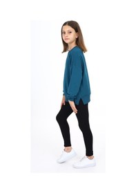 Resim Toontoy Kids Toontoy Kız Çocuk Baskılı Tayt Saks Mavi 