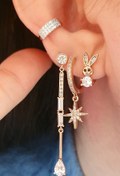 Resim BUNNY Icedout Plaka Sıkıştırmalı Kıkırdak Küpe (earcuff) 