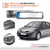 Resim intakrom Renault Megane 2 Krom Plakalık - Hummer Tip 2 Adet 