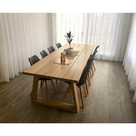 Resim Woodart -nora- Doğal Naturel Ahşap Yemek / Toplantı / Çalışma Masası 