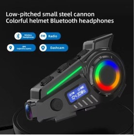 Resim Mepa K19 Kameralı Motosiklet Kask Bluetooth Kulaklık Su Geçirmez Intercom Radyolu Hafıza Kartlı Najmaddin 