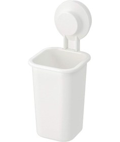 Resim Tısken Vantuzlu Diş Fırçası Tutacağı, Beyaz Siyah 