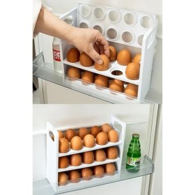 Resim Yumurtalık Buzdolabı Raf Düzenleyici – 30’lu Yumurta Kutusu | 3 Katlı Yumurta Organizeri, Şeffaf ve Yer Tasarruflu Saklama Kabı (22CM*12CM*26CM) 