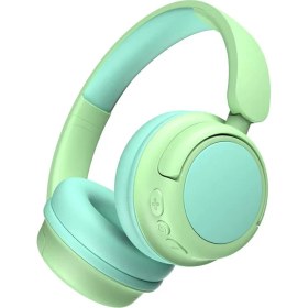 Resim Wiwu Kulak Üstü Kablolu ve Bluetooth Bağlantılı Kulaklık Wiwu Ktd-02 Çocuklara Özel Bluetooth V5.3 Yeşil 