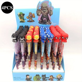 Resim Marvel Kahramanları Karikatür Silinebilir Uçlu Yeniden Doldurulabilir Kalem, Günlük Kullanım İçin Uygun Eğlenceli Ofis İmza Yazı Kalemi 