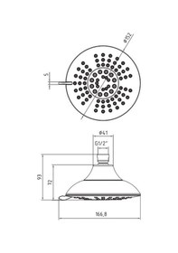 Resim Eca Mina Yuvarlak Duş Başlığı 15x15 102145069 